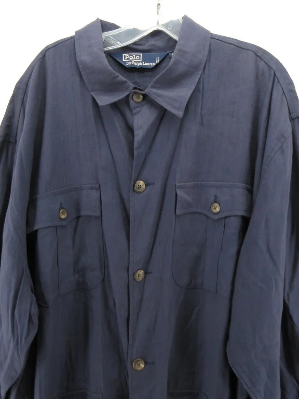 VTG Polo Ralph Lauren Jacket XL Linen Safari Coat Field Belted 90s